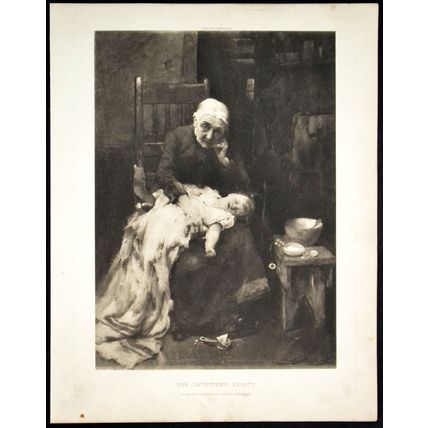 HER DAUGHTER’S LEGACY 1914 John Henry Henshall PHOTOGRAVURE ENGRAVING