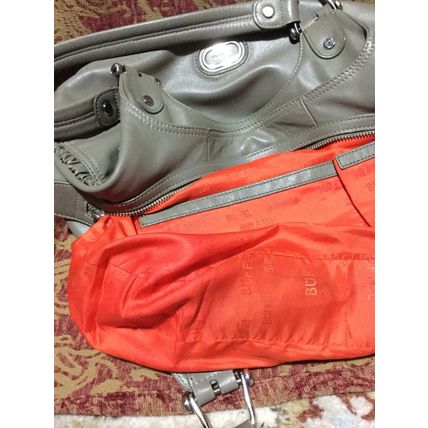 A Very Beautiful Gray Leather Braun Buffel Handbag