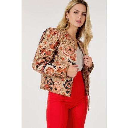 Women's Zip Up Multi Print Jacket