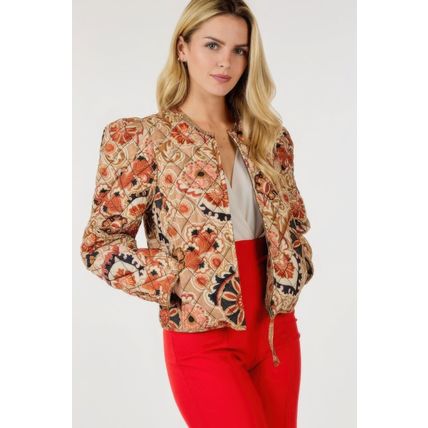 Women's Zip Up Multi Print Jacket