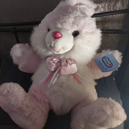 Chad Valley Cuddle Club Pink Fluffy Bunny approx 45cm (18")