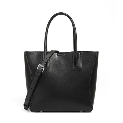 Genuine Leather Women Top Handle Shoulder Handbags Black
