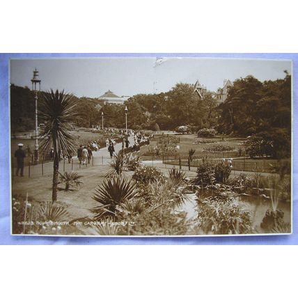 1962 postcard Bournemouth, The Gardens