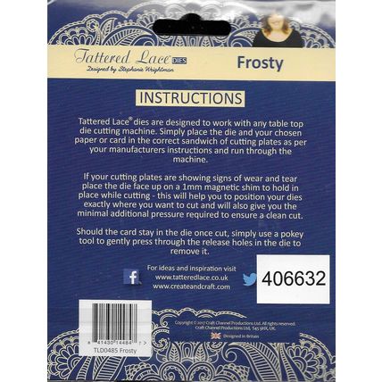 Tattered Lace. Frosty Die. Die Cutting Cardmaking Scrapbooking Crafts