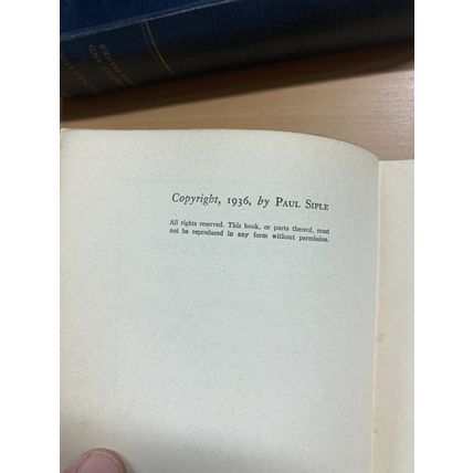 RARE* 1936 1ST EDITION PAUL SIPLE "SCOUT TO EXPLORER" BYRD ANTARCTIC BOOK (T4)