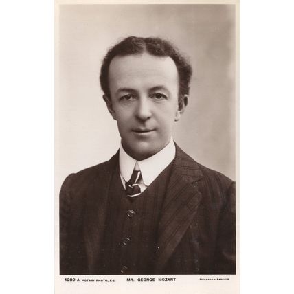 George Mozart Music Hall Old Theatre Comedian Real Photo Postcard