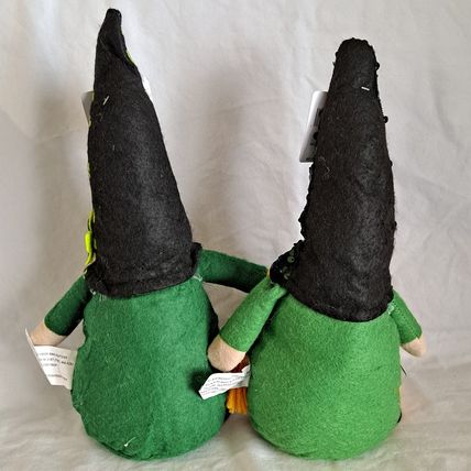 New Lot 2 PLUSH ST PATRICK'S DAY 13" GNOMES Bean Bag Greenbrier Decor Felt