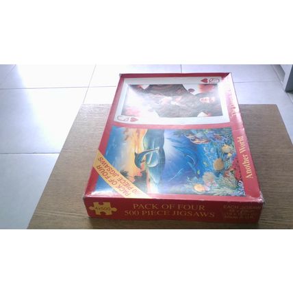 PACK OF FOUR JIGSAW PUZZLES (4 x 500 Pieces)