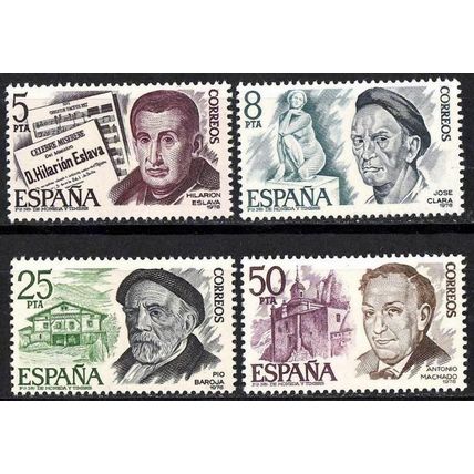 España. 1978. Mi # 2348/ 51. Personajes. Eslava.. Clara. Barola. Machado