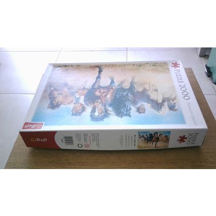 GALLOPING HERD OF HORSES by Bonnie Marris Jigsaw Puzzle (2000 Piece) Trefl