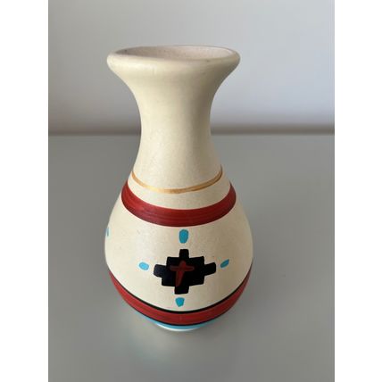 VINTAGE NATIVE AMERICAN HAND PAINTED CLAY VASE - KOKOPELLI