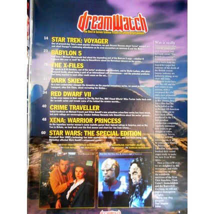 Dreamwatch April 1997 #32 Red Dwarf VII, Dark Skies, Xena, Crime Traveller