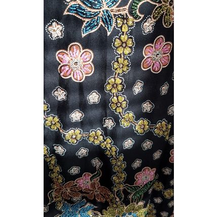 Vintage Beaded Boho Hippy Long Cotton Festival Skirt 14 UK