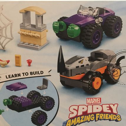 NEW Lego Marvel Spidey Amazing Friends Hulk vs Rhino Truck Showdown Set #10782