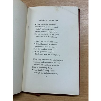 1917 RUDYARD KIPLING "DEPARTMENTAL DITTIES" FICTION RED LEATHER BOOK (P3)
