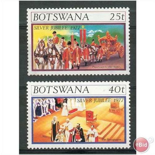 Botswana stamps 1977 - SG 392/393 - Silver Jubilee part set MNH