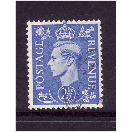 GREAT BRITAIN 1941 GEORGE VI SG 489 2 1/2d LIGHT ULTRAMARINE FINE USED #3