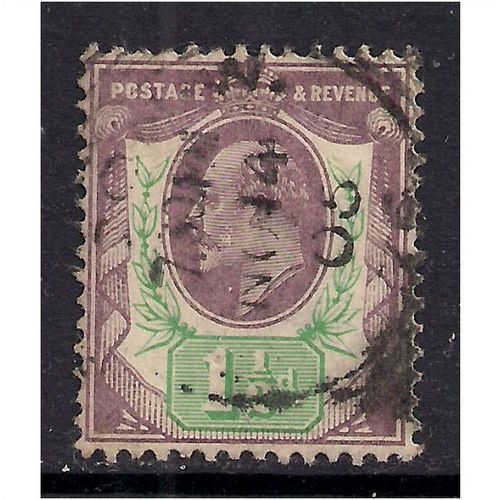 GB 1901 - 13 KEV11 1 1/2d Purple/Green Wmk 49.(H185 )