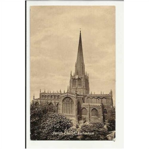 Yorkshire ROTHERHAM Parish Church Postcard by Valentine