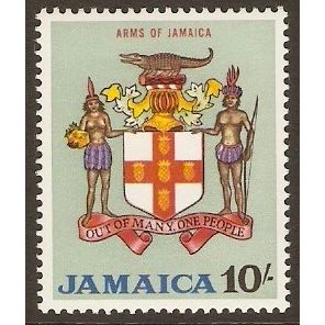 Jamaica 1964 10/- Arms Mounted Mint MM SG Sc 232 postage stamp