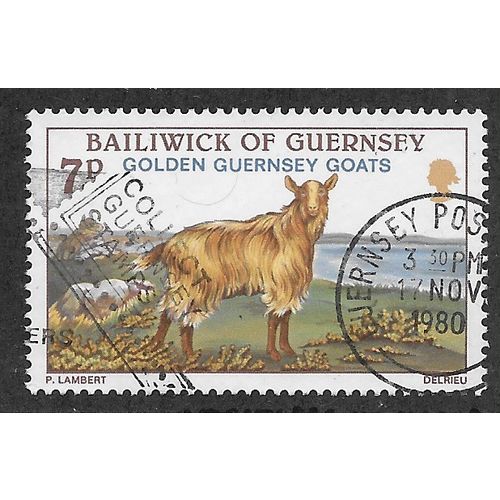 GUE 1980 7P 'GUERNSEY GOATS' FINE USED (EBID52-847)