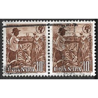 UGANDA 1962/1964 SG 100 - fine used (o) - pair