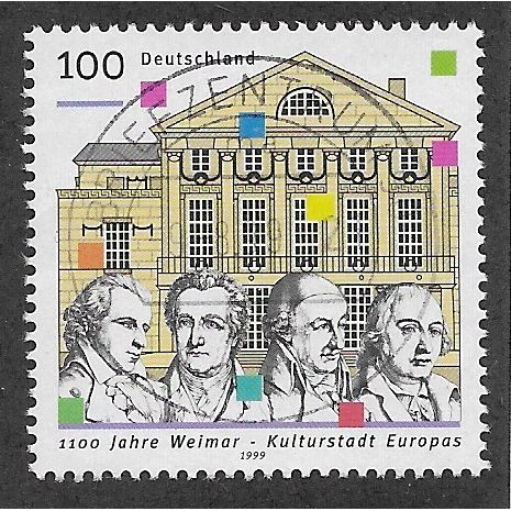GER 1998 100pf '1100TH ANN OF WEIMAR' FINE USED (EBID54-604)