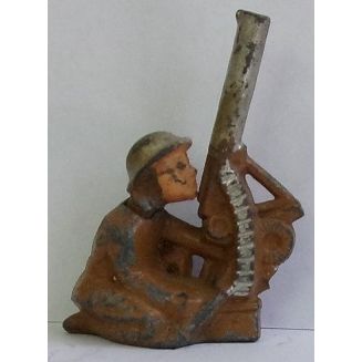 VINTAGE Barclay's ' SOLDIER with Anti Aircraft Gun ' ( 1940s )