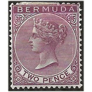 Bermuda 1898 SG26a 2d Brown-Purple Wmk Crown CA Mounted Mint . ..