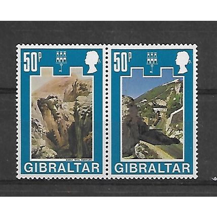 Gibraltar.SG283/4 50p Europa Pass Gorge Pair.Mounted Mint.July20