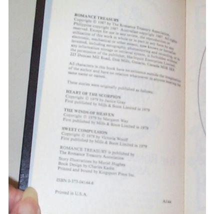 Romance Treasury - - 1987 - 3n1 Leatherette Hardcover - Gray, Way, Woolf