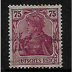 GERMANY 1916 DEUTSCHES REICH 75pf PURPLE SG 147a FINE USED