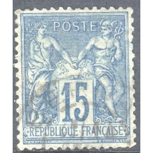 France 1876 - SG279 - 15c blue - Peace & Commerce - used 18