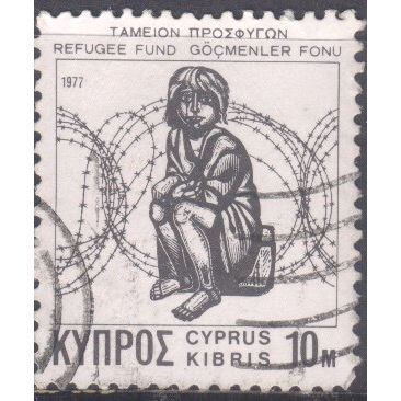 Cyprus 1977 - SG481 - 10m - "Cyprus 74" (wood engraving by A. Tassos) - used 4