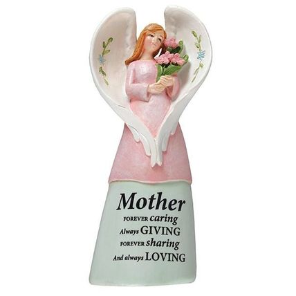 Mother Angel Figurine with Sentimental Verse 12.5 CM Gift Christ Sibling Love