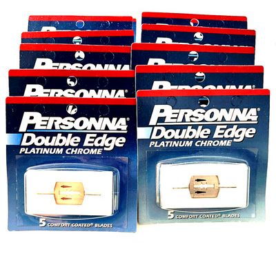 Platinum Chrome Double Edge Razor Blades Stainless Steel Barber Salon Made i...