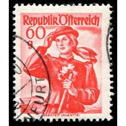 Austria 1948 60k Red Costume FU - SG 1120