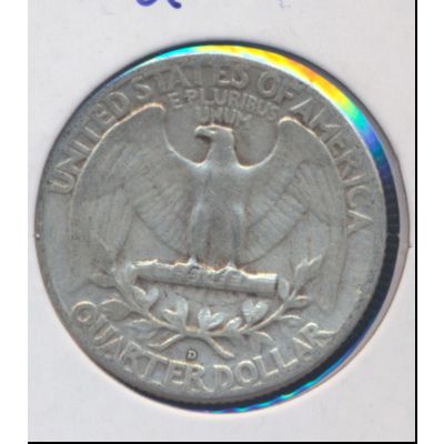 1948-D Washington 90% Silver Quarter, Circulated and Ungraded