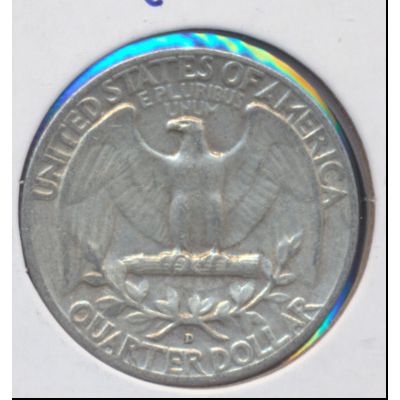 1959-D Washington 90% Silver Quarter, Circulated & Ungraded
