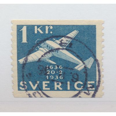 Sweden Stamp Scott #262, Used, 1936 Double Ring Cancel