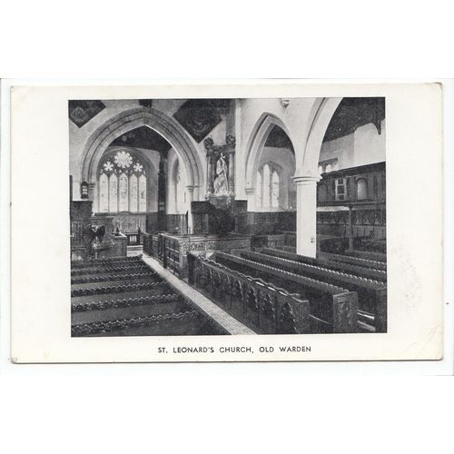 St Leonards Church Old Warden Bedfordshire Plain Back Postcard