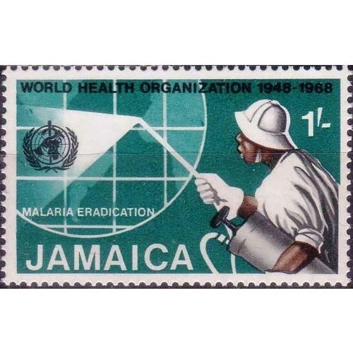 Jamaica 1969 Anniversary WHO 1/- Malaria Unmounted Mint NHM SG 278 Sc 277 stamp