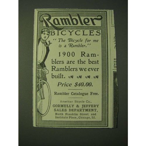 1900 Rambler Bicycles Ad - The bicycle for me is a Rambler