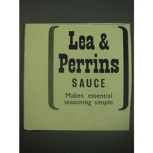 1940 Lea & Perrins Sauce Ad