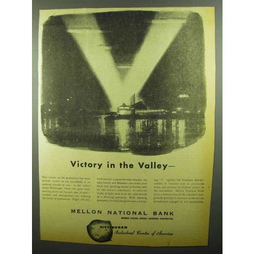 1942 Mellon National Bank Ad - Victory in the Valley