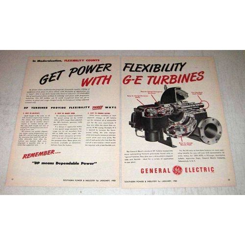 1950 General Electric DP Turbines Ad - Flexibility