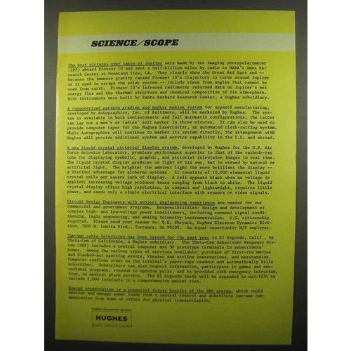 1974 Hughes Aircraft Ad - Pictures Taken of Jupiter