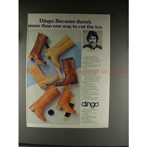 1976 Dingo Boots Ad w/ Derek Sanderson - Cut The Ice!!