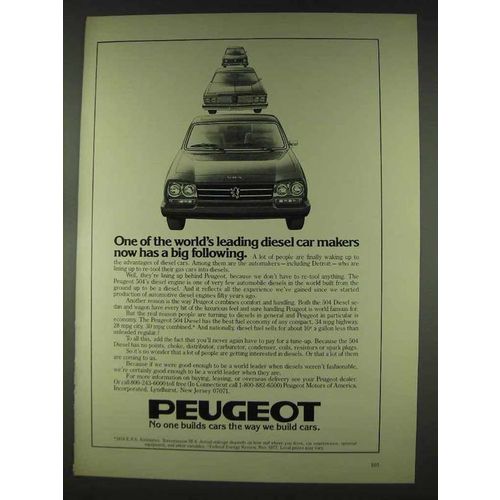 1978 Peugeot 504 Diesel Ad - Has a Big Following