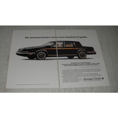 1990 Chrysler Imperial Ad - The American luxury car has a new standard